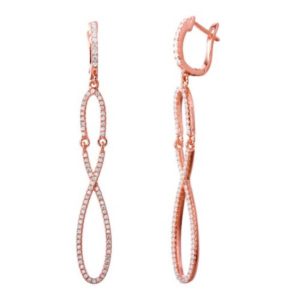 New sterling silver rose gold Earring